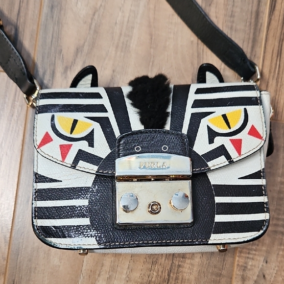Furla Metropolis Jungle Mini Crossbody Bag Zebra/Cat Limited Edition - Picture 3 of 17